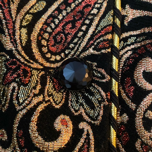 Vintage metallic Patra rusty orange and gold blazer - Picture 3 of 9